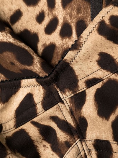Dolce & Gabbana Abito smanicato con stampa leopardo