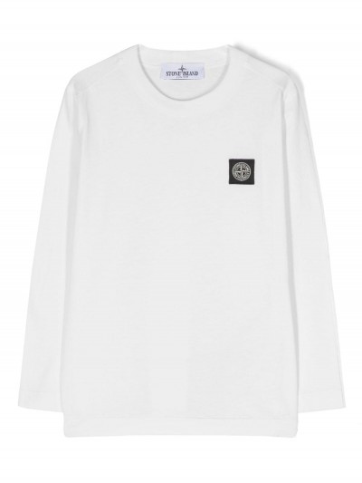 Stone Island Junior Compass T-Shirt - Black and White
