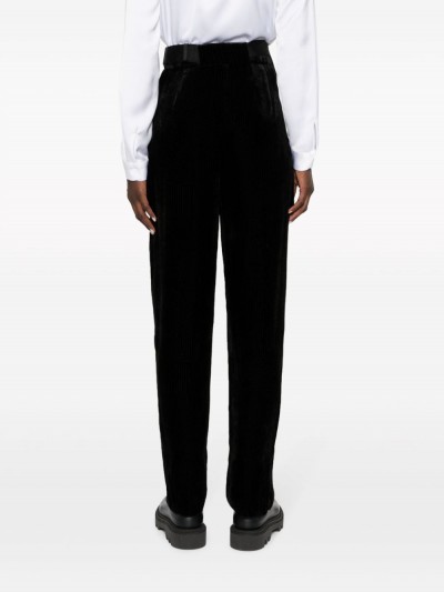 Slim-fit linen pants in black - Giorgio Armani | Mytheresa