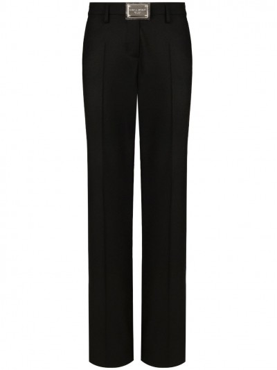 Dolce & Gabbana Straight pants with logo plaque